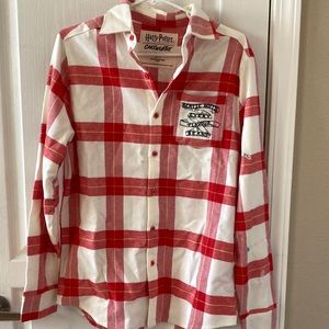 New Cakeworthy Harry Potter Bertie Bott’s Every Flavour Beans Flannel Shirt M